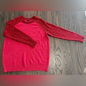 Torrid Vegan Cashmere Pullover Sweater; Jester Red / Virtual Pink; Torrid 0